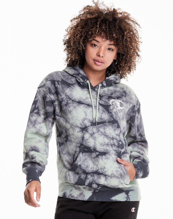 Sudadera Con Capucha Champion Mujer - Galaxy Dye ( Negras/Gris ) 1942387-TF